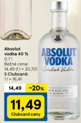 Absolut vodka 40 %