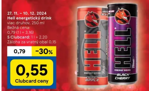 Hell energetický drink - Strong Apple