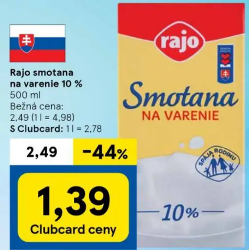 Smotana na varenie