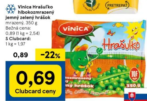 Vinica Hrašľúko hlbokozamazený jemný zelený hrášok