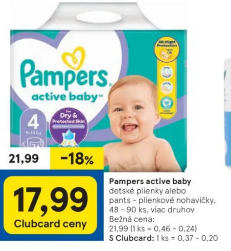 Pampers active baby