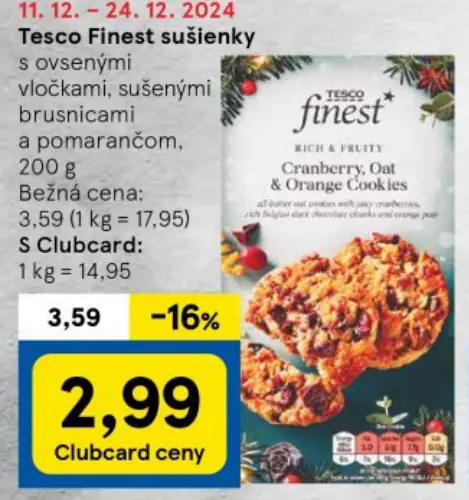 Tesco Finest sušienky