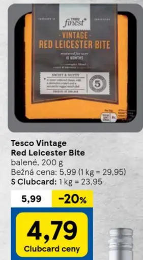 Tesco Vintage Red Leicester Bite