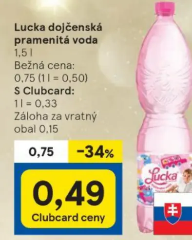 Lucka dojeńská pramenitá voda