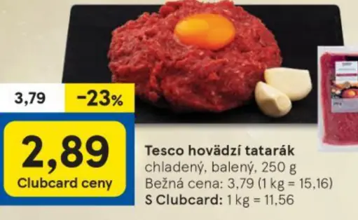 Tesco hovädzí tatarák