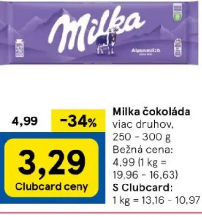 Milka čokoláda