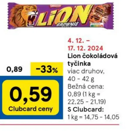 Lion čokoládová tyčinka