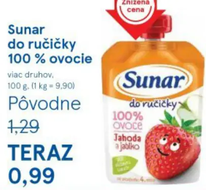 Sunar do ručičky 100% ovocie