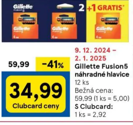 Gillette Fusion5 náhradné hlavy