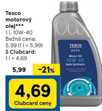 Tesco motorový olej