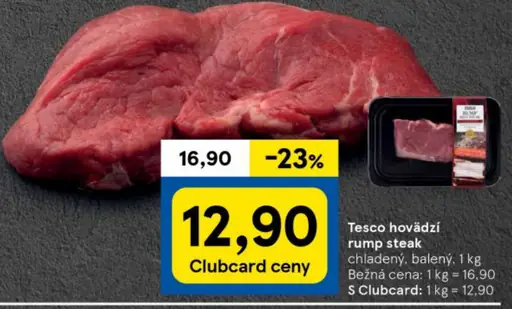 Tesco hovädzí rump steak