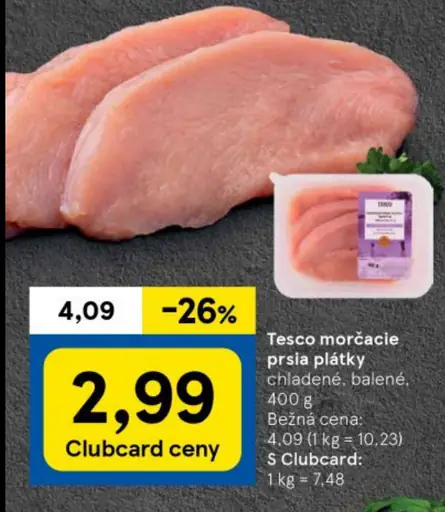 Tesco morčacie prsia plátky