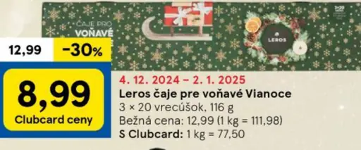 Leros čaje pre voňavé Vianoce