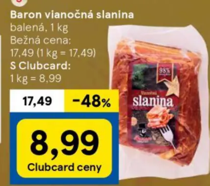 Baron vianočná slanina