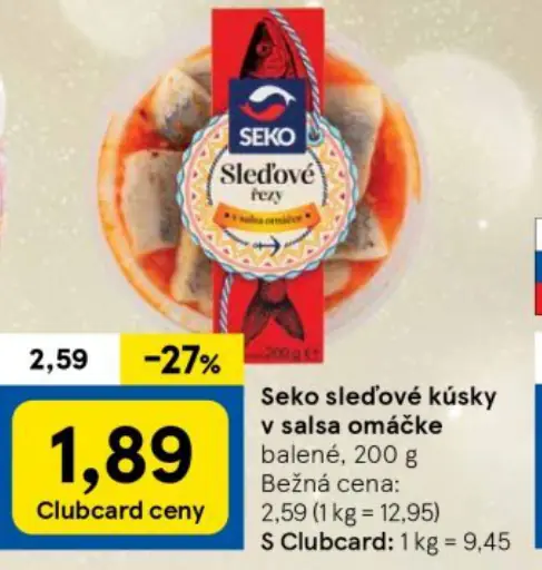 Seko sledové kúsky v salsa omáčke