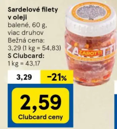 Sardelové filety v oleji