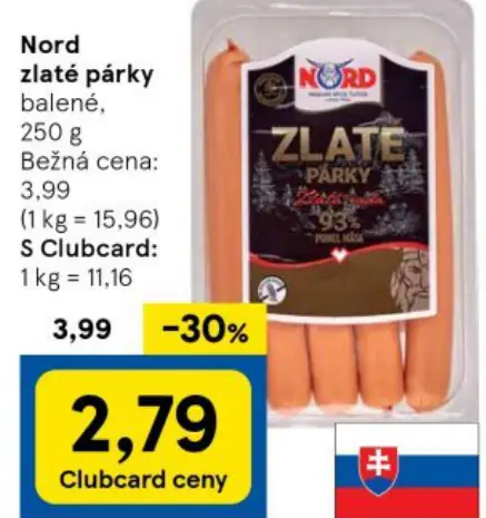 Nord zlaté párky