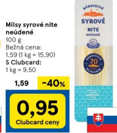 Milsy syrové nite neúdené