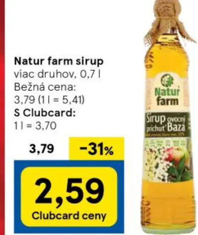 sirup ovocný príchuť Baza