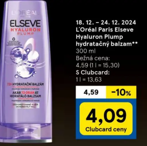 Elseve Hyaluron Plump hydrační balzám