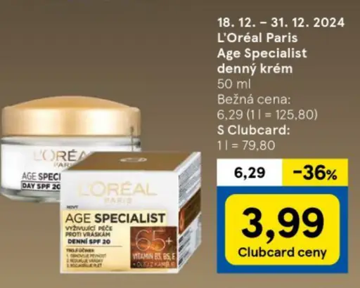 L'Oréal Paris Age Specialist denný krém