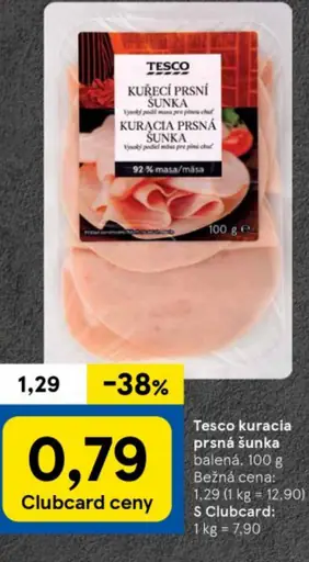 Kurací prsník šunka