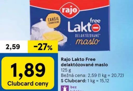 Rajo Lakto Free delaktózované maslo