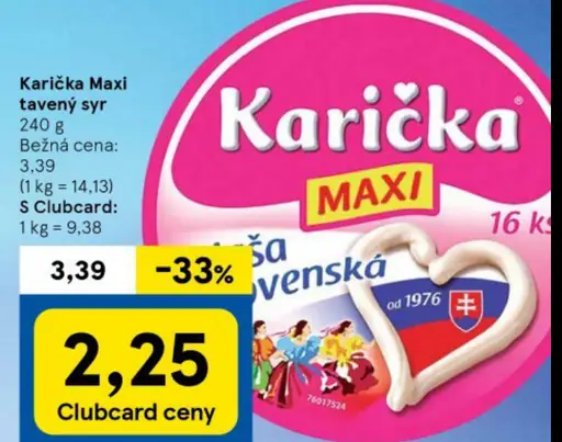 Karička Maxi tavený syr