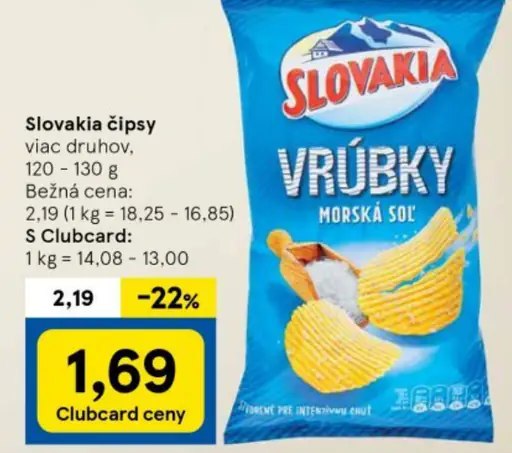 Čipsy VRÚBKY