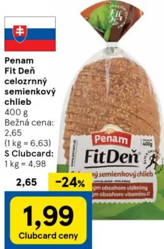 Fit Deň celozrnný semienkový chlieb