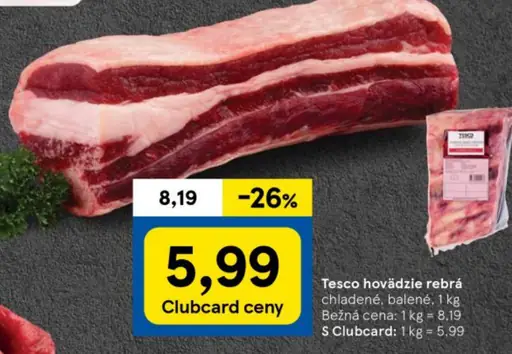 Tesco hovädzie rebrá