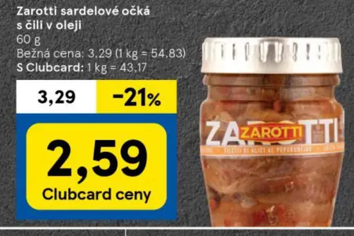 Zarotti sardinové očká s čili v oleji