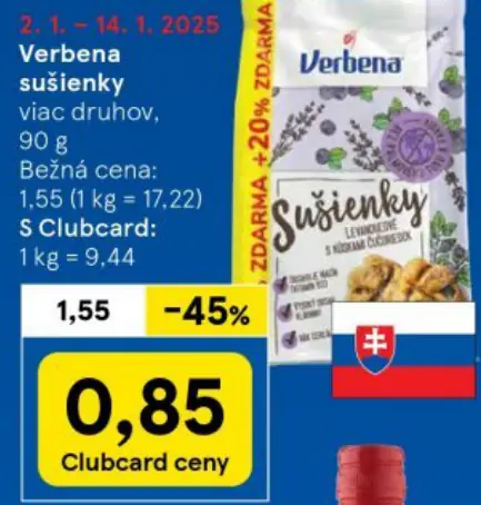 Verdebena sušienky