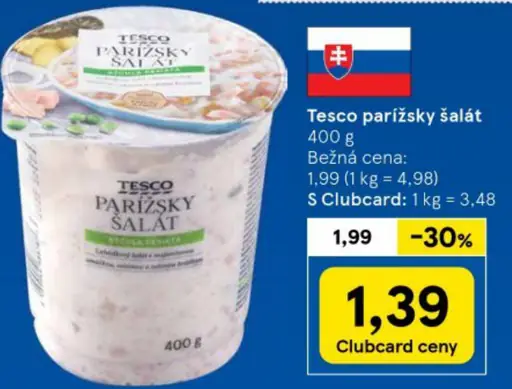 Tesco parížsky šalát