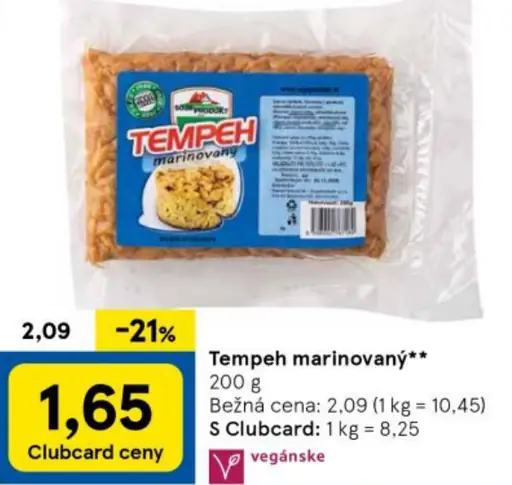 Tempeh marinovaný