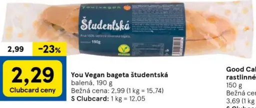 Vegan bageta študentská