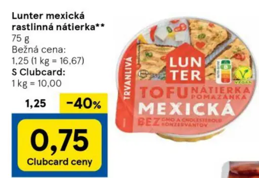 Lunter mexická rastlinná nátierka