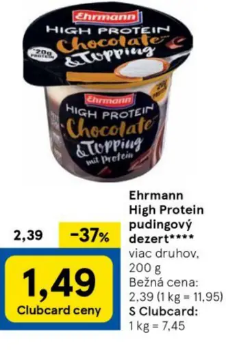 Ehrmann High Protein pudingový dezert