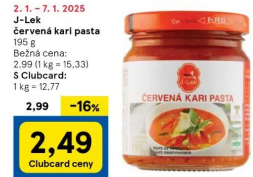 červená kari pasta