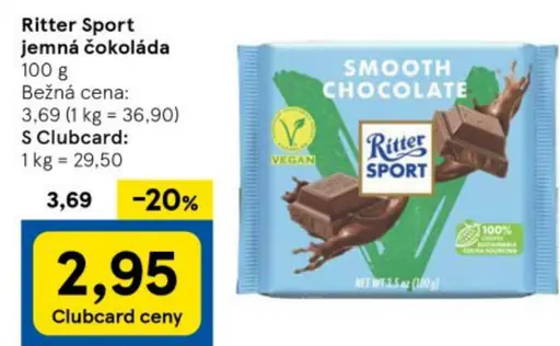 Ritter Sport jemná čokoláda