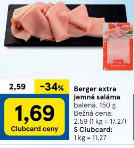 Berger extra jemná saláma