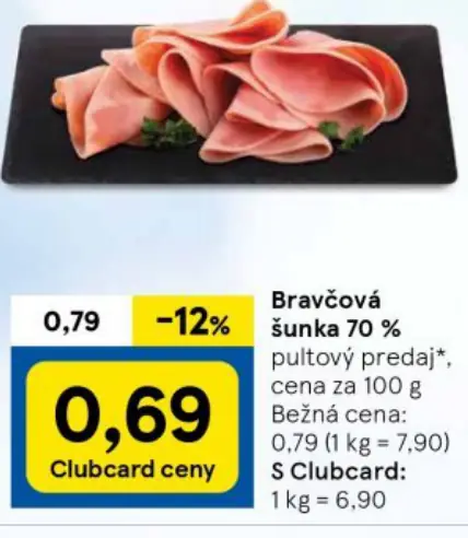 Bravčová šunka 70 %