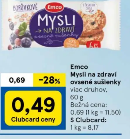 Musli na zdraví ovsené sušienky