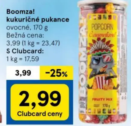 Boomza! kukuričné pukance ovocné