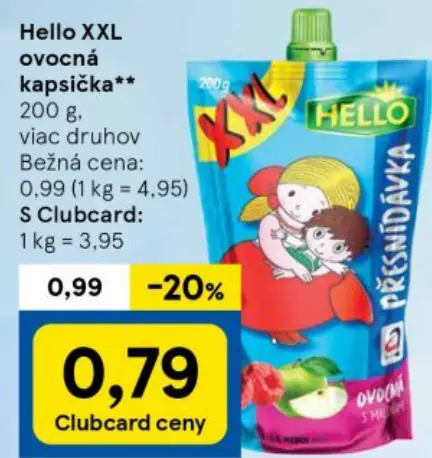 Hello XXL ovocná kapsička