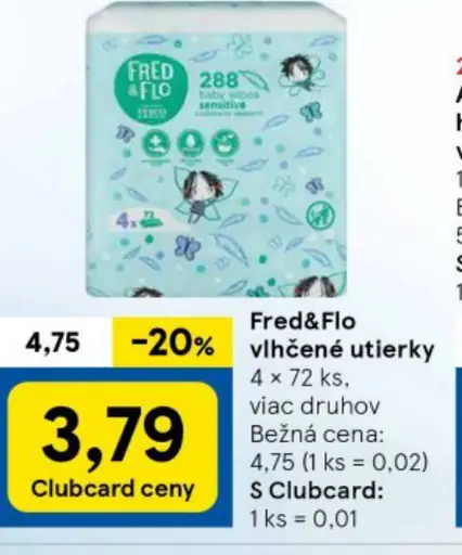 Vlhčené utierky Fred&Flo