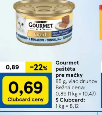 Gourmet paštéta pre mačky