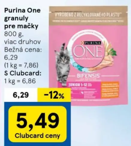 Purina One granuly pre mačky