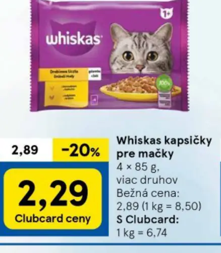 Whiskas kapsičky pre mačky