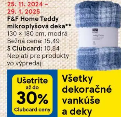 F&F Home Teddy mikroplyšová deka